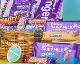 Cadbury Chocolate Hamper - Free Personalised Message - Natural Wicker Hamper